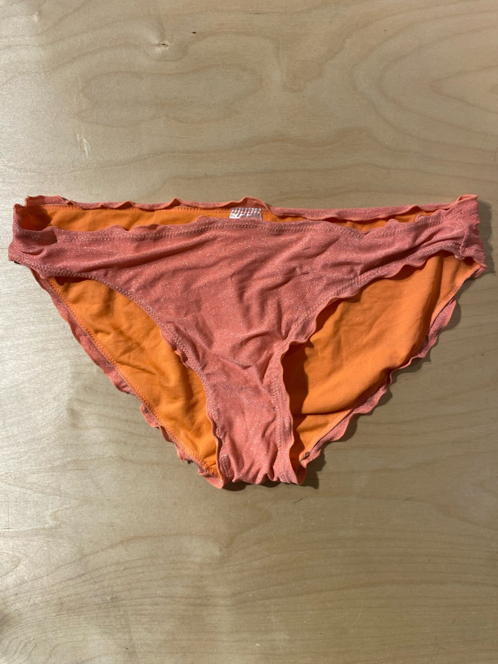 No Boundaries Coral and Orange Bikini Bottoms XL (15-17) (RG)
